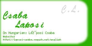 csaba laposi business card